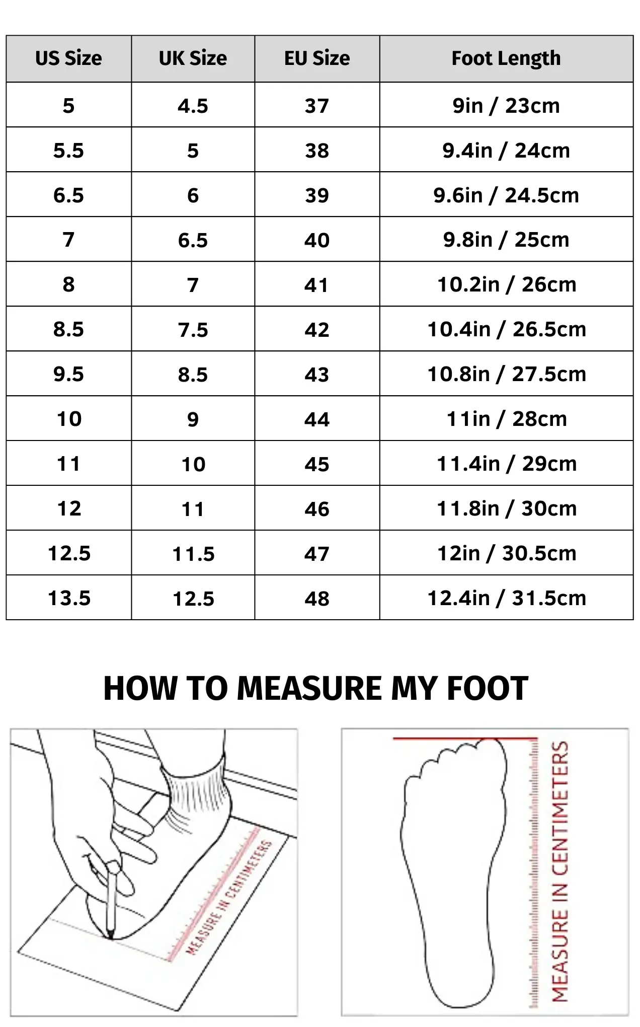 Size Guide